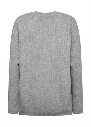 Casha v-neck strik Light Grey Melange Copenhagen Muse 